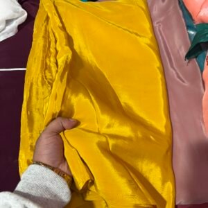 Yellow Mustard Natural Crepe Silk “44”