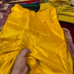 Yellow Shimmer Tissue Silk