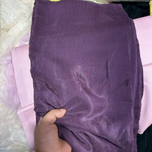 Onion Purple Shade Natural  Crepe Silk