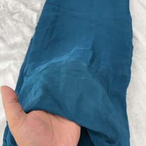 Petroleum Teal Blue Natural Crepe Silk “44”