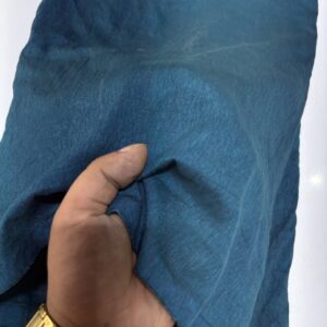 Teal Blue Raw Silk