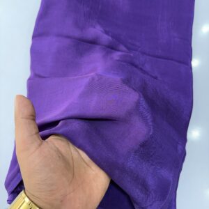 Purple Natural Crepe Silk