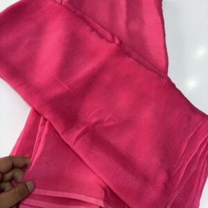 Pink Crepe With Chinnon Dupatta