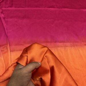 Orange + Pink Magenta Double Tone Pure Satin