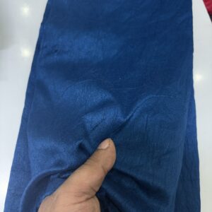 Teal Blue Raw Silk