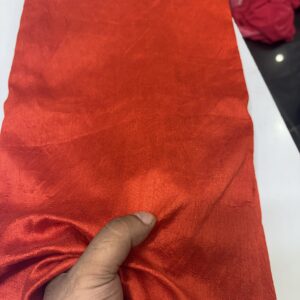 Rust Orange Raw Silk