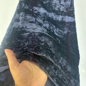 Navy Blue Pure Velvet Silk